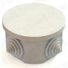 Коробка распределительная откр.пр.  (75х40) круглая PLEXUP 41237 IP44 4 ввода, 736599