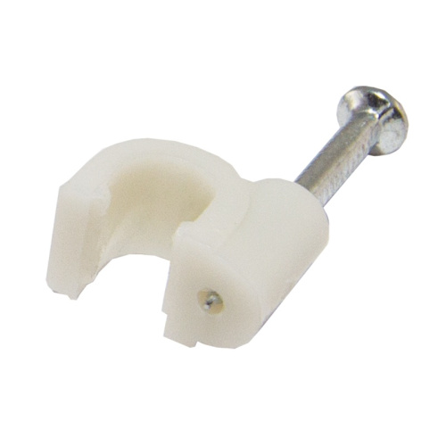 Скоба для эл. кабеля d=5мм IP30, круглая пластиковая (уп. 50 шт.), SQ0514-0012, TDM, тов-064157