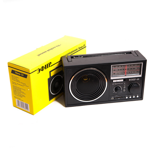 Радиоприемник "Эфир-13", бат. 4*R20 (не в компл.), 220V, USB, SD, microSD, AUX (17840)