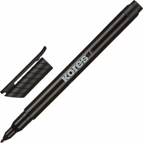 Маркер перманентный KORES черный 1 мм, 282466