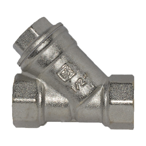 Фильтр грубой очистки 1/2" В/В, 500 мкм, угловой (косой), латунь, тов-102711