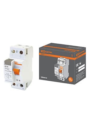 Выключатель дифференциальный (УЗО) 2-полюсное 40А 30мА (ВД1-63) TDM SQ0203-0013