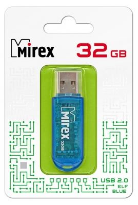 USB 2.0 Mirex  ELF BLUE (32Gb) ecopack