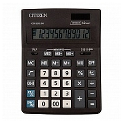 Калькулятор бухгалтерский 12разрядов, 2питание, 155х205х28мм, CITIZEN Correct, арт. CDB1201BK,  ВАБ079
