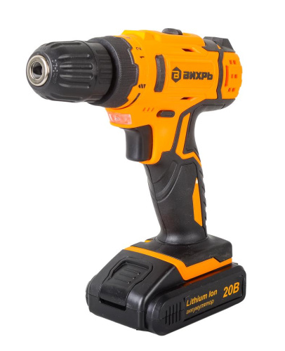 Дрель-шуруповерт аккумуляторная ДА-20Л-2КА с набором оснастки 65 предметов Вихрь, шт, 72/14/36