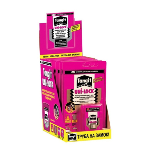 Нить для гермет. резьбовых соедин.Тангит Uni-Lock (20м) в шоу-боксе на блистер-карт ХЕНКЕЛЬ 793039, тов-021945