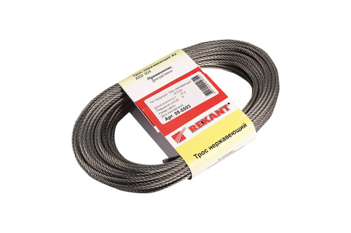 Трос нержавеющий d=3 мм, (моток 20 м) REXANT
