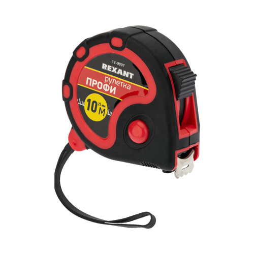 Рулетка " Профи" прорезиненный корпус 10м*25мм Rexant