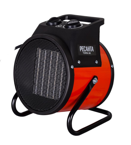 Тепловая электрическая пушка ТЭПК-3К (керам.нагревательный элемент) круглый корпус Ресанта, 67/1/41