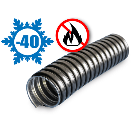 Металлорукав в ПВХ изоляции 18 (МРПИнг) чёрный (50 м/уп), -40...90 °C, zeta42230, ЗЭТАРУС, 274254