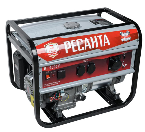 Электрогенератор БГ 9500 Р Ресанта, 8000Вт, 64/1/53