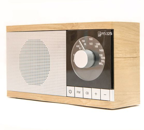 Радиоприемник "БЗРП РП-325", FM 88-108Мгц, бат.4*R14, 220V, 6 мм шайба