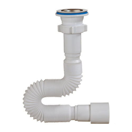 Сифон гофрированный Orio А-3015, 1 1/2"х40/50 мм, L=650 мм, решетка d=70мм, тов-148258