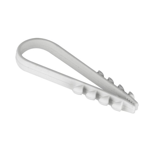 Дюбель-хомут для круглого кабеля 11-18мм нейлон белый  (уп.100шт), тов-145046