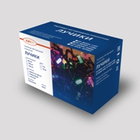 Гирлянда светодиодная "Лучики", SE-BEAM-560M, 5М, 60LED, мульти (4цв.), темно-зел. шнур 0,7м, контр. (2577)