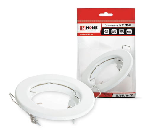 Светильник встраиваемый MR 16R-RW металл под лампу JCDR GU5.3 12/230В белый IN HOME