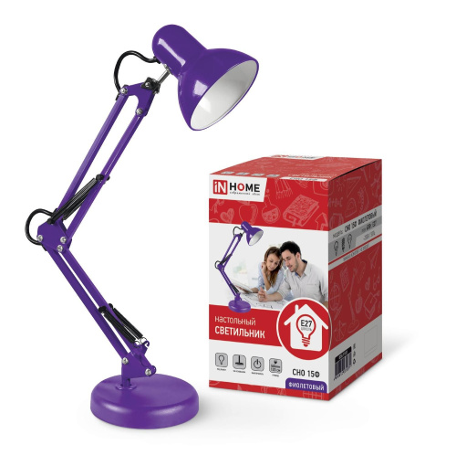 Светильник настольный под лампу СНО-15Ф на основании 60Вт E27 230В ФИОЛЕТОВЫЙ (коробка) IN HOME