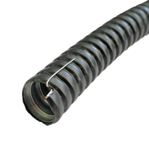 Металлорукав в ПВХ изоляции 15 (МРПИнг) черный (50 м/уп), -40 до +90°С, ЗЭТАРУС, zeta44402, 298934