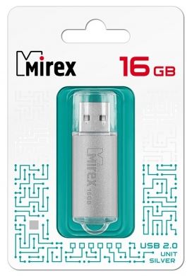 USB 2.0 Mirex  UNIT SILVER (16Gb) ecopack