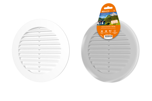 Решетка круглая с москитной сеткой, с фланцем d150, внеш. D200, бел. TDM, SQ1807-0094
