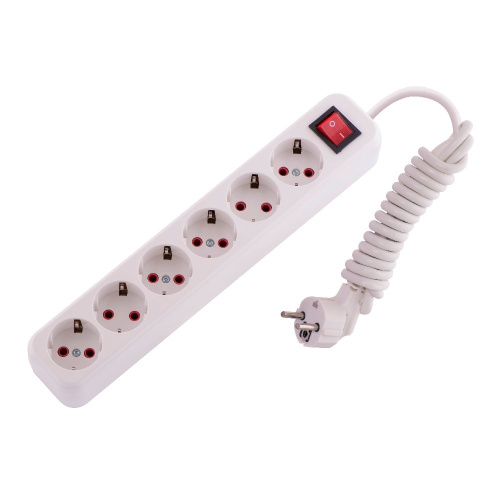 720-0602-602 LILA Удлинитель с/з 6 вх. 2 м. с вык. (3500Вт)