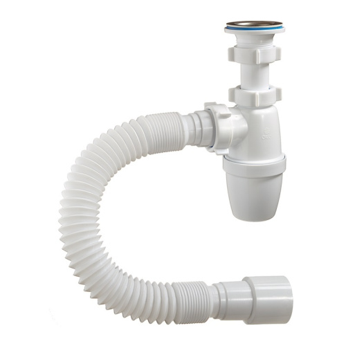 Сифон д/раковины 1 1/4"х40мм и г/трубой 40х40/50мм, решетка d=63мм А-3202 ОРИО, тов-148223