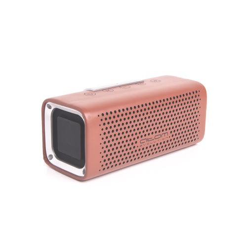 Колонка Атом BS-07, 2*6Вт, 4000мАч, hands free, сопряжение, иск. кожа, 14011