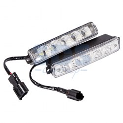 Дневные ходовые огни в алюм. корп. с  бок. креплением  10 диодов, 10Вт встроен стабилизат.