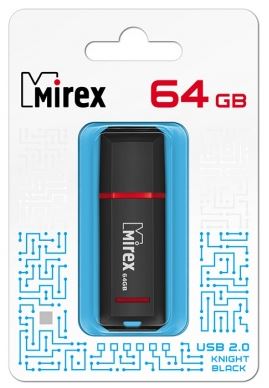 USB 2.0 Mirex  KNIGHT BLACK (64Gb) ecopack