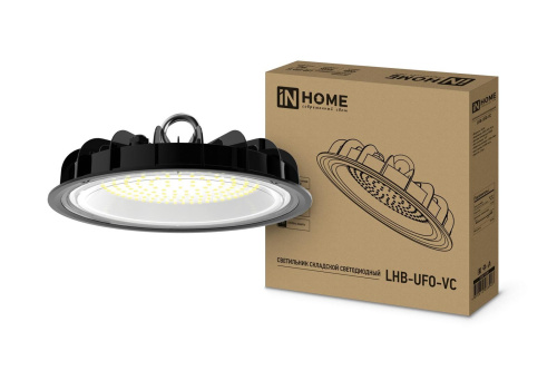 Светильник складской светодиодный LHB-UFO-VC 100Вт 230В 5000К 7500Лм IP65 без пульсации IN HOME
