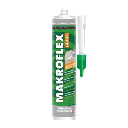 Герметик акриловый Makroflex FA131 морозостойкий, белый (450 г), тов-175780