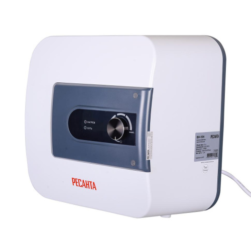 Водонагреватель накопительный  ВН-15Н Ресанта, 1500Вт, (над раковиной), 31 мин, 5 лет, 74/5/8