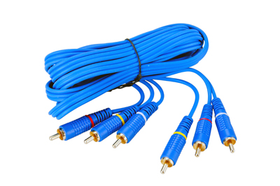Шнур 3х3 RCA  1.5 м синий  gold  REXANT