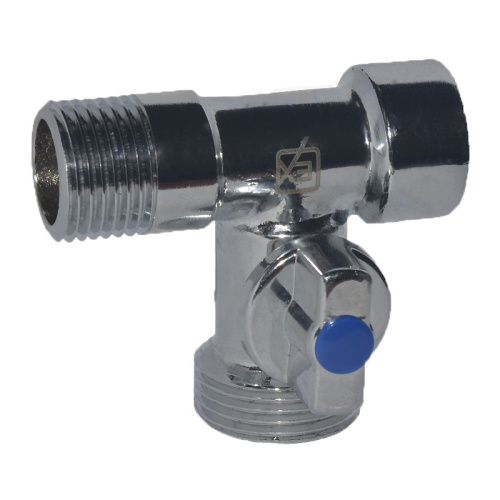 Кран шаровый трехпроходной Klip 5005, 1/2"х3/4"х1/2" Н/Н/В, бабочка, тов-215889