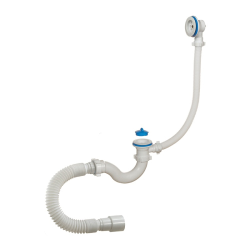 Слив-перелив д/ван. с сифон."S-обр" с пл/решеткой 1 1/2"х40 с г/трубой 40х40/50 с проб. А-70089 ОРИО, тов-148239