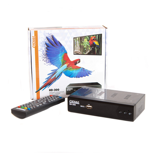 Ресивер эфирный цифровой DVB-T2 HD HD-300, ( приставка ) металл, дисплей DOLBY DIGITAL, чипсет Ali3821P, СИГНАЛ