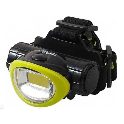 Фонарь ФАZA H5- L3W-gn (черно-зеленый),  налобный, 170 Лм, 3W СОВ светодиод,  3*ААА
