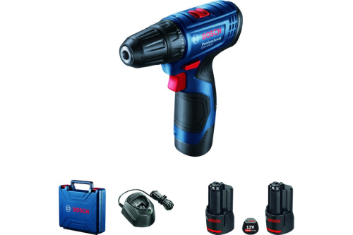 Дрель-шуруповерт Bosch GSR 120 LI Professional, 1500 об/мин, 30 Н·м, 12 В, Li-Ion, 2 А*ч, кейс, 0.8 кг, 8155332