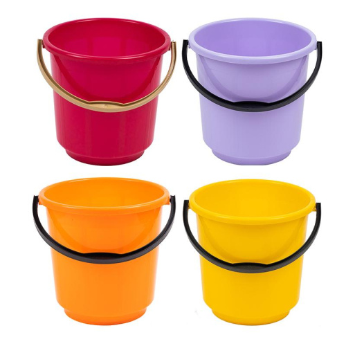 Ведро пластмассовое б/крышки 10л цвет в ассортименте Россия, 15735