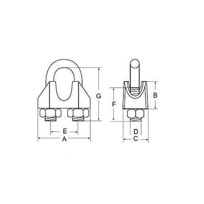 Зажим для троса d 10