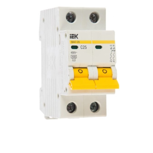 Выключатель авт. ВА47-29 2п   25А  х-ка C   4,5кА  MVA20-2-025-C  IEK, 7181