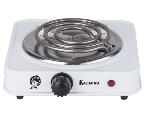 Эл. плитка "Василиса" ВА-901 1-конф. белая 1000Вт, терморегулятор