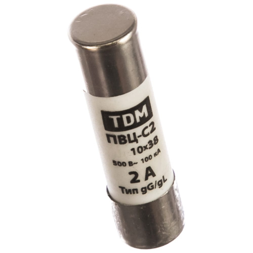 Плавкая вставка ПВЦ-С2 10х38 2А TDM SQ0729-0003