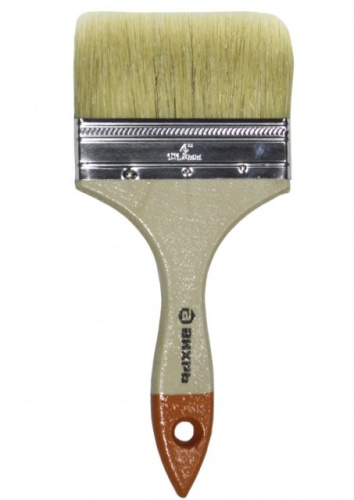 Кисть СТАНДАРТ 100 мм 4'' натуральная щетина 73/3/4/6 "ВИХРЬ"