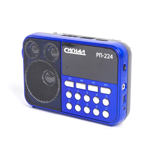 Радиоприемник "Сигнал РП-224", бат. 3*АА (не в компл.), 220V, акб 400мА/ч, USB, SD, дисплей 17825