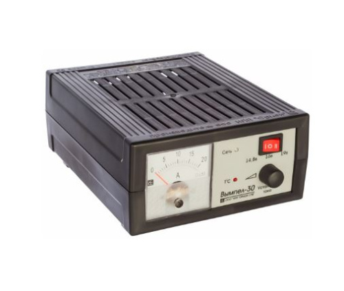 Автомобильное ЗУ Вымпел-30 (предпусковое,автомат,0-20А, 3-х режимн,стрел.амперм). Три типа аккумул, ручной и автомат.