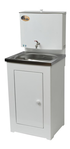 Умывальник дачный ЛЮКС, без подогрева, нержавеющая мойка, цвет белый, шт, 74/4/5