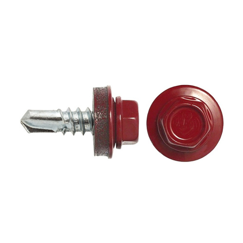 Саморез кровельный RAL-3003 ZP 4,8х51 (200 шт), тов-213505 (рубиново-красный)