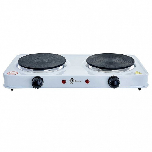 Эл. плитка "Василиса" ВА-903 2-конф. ЧУГУН белая 2000Вт, терморегулятор