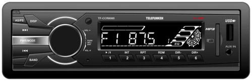 Автомагнитола TELEFUNKEN TF-CCR8085 черный\W(1din/4х45Вт/радио/USB/TF)